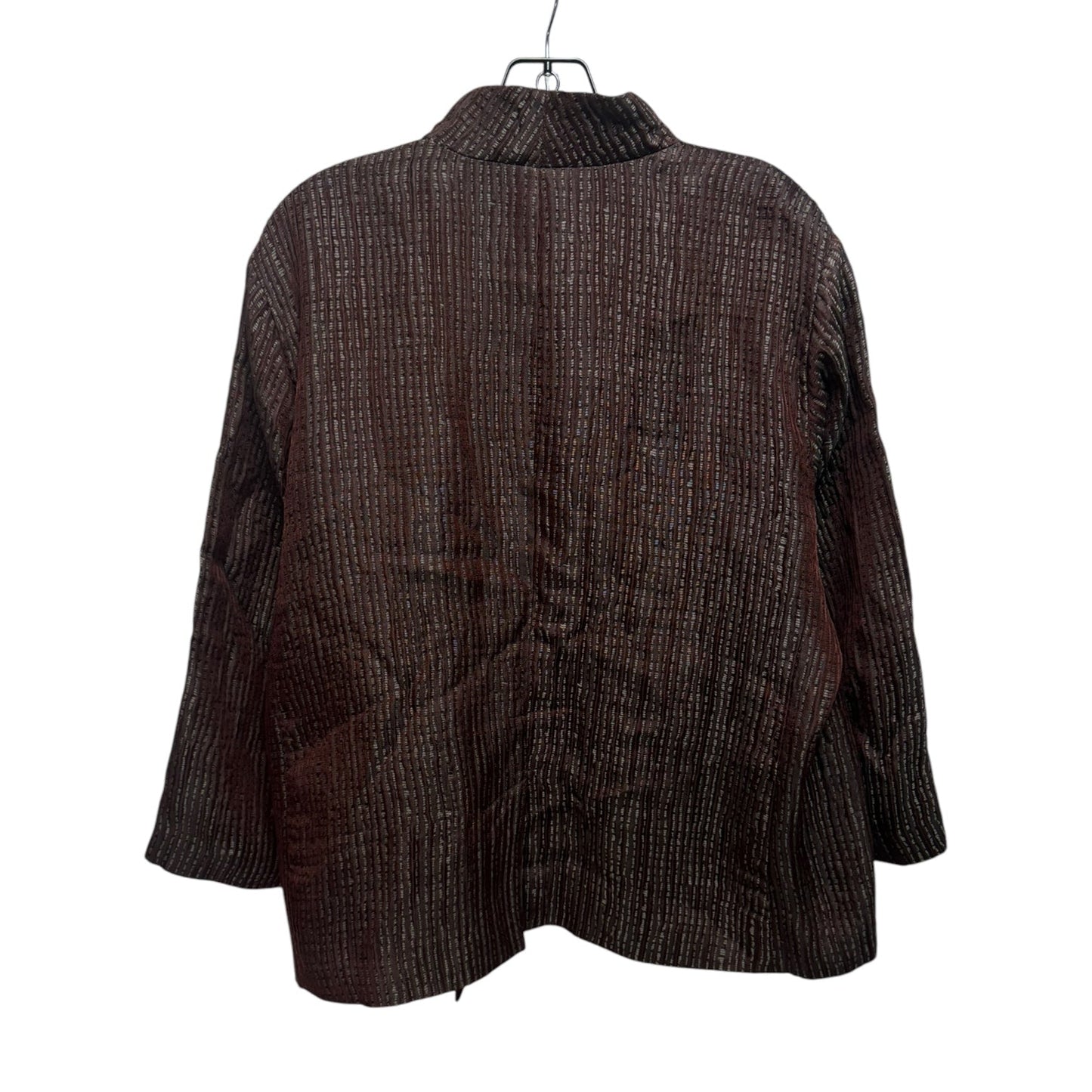 Silk Blazer By Eileen Fisher In Maroon, Size: M