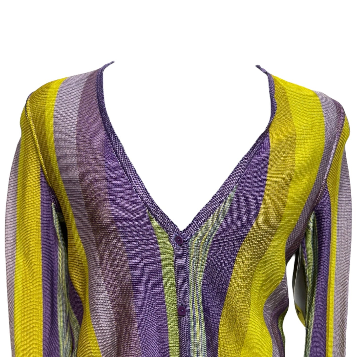 Sweater Cardigan Luxury Designer By Missoni In Striped Pattern, Size: M