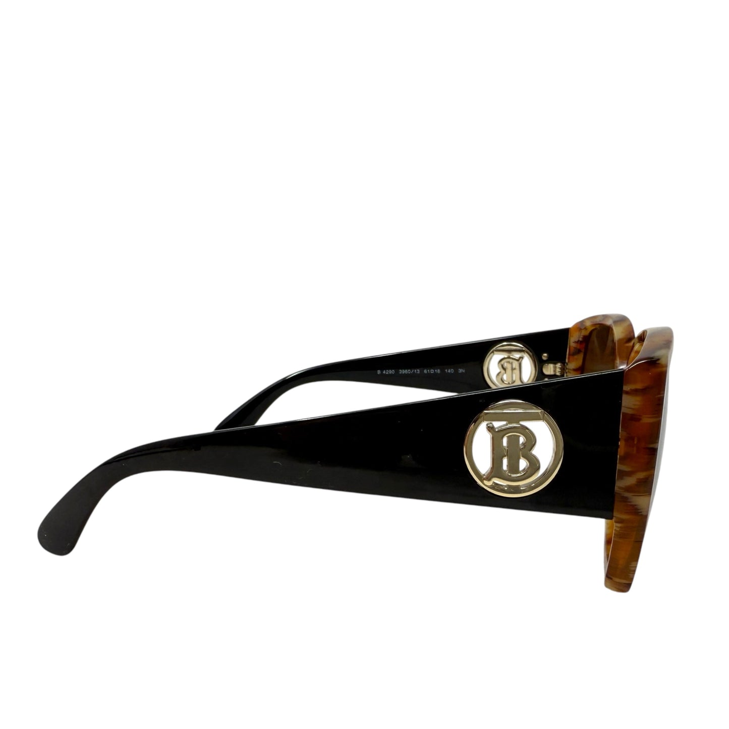 B  4290 Monogram Oversized Sunglasses Luxury Designer By Burberry, Size: Medium