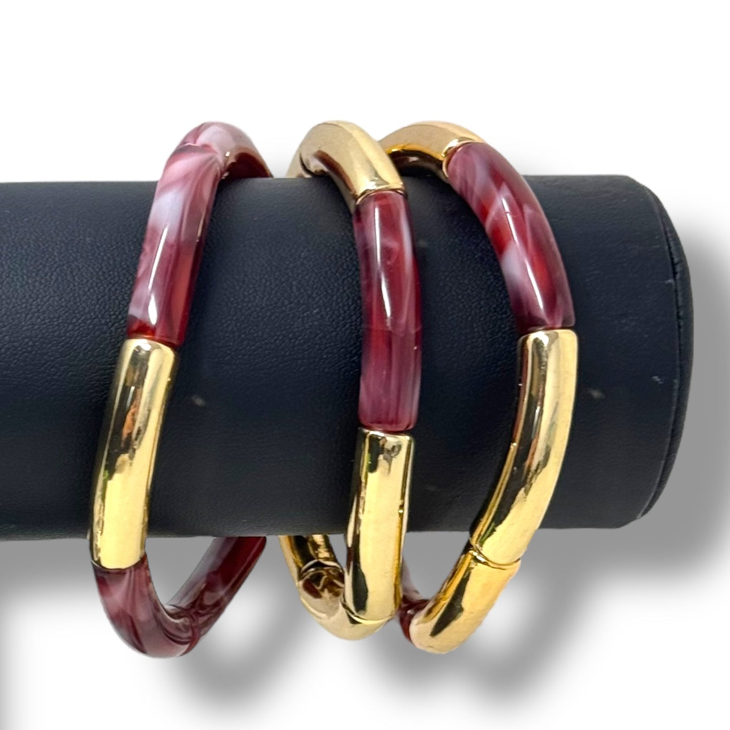 Acrylic Tube Bangle Bracelet Set By House Of Harlow, Size: 03 Piece Set