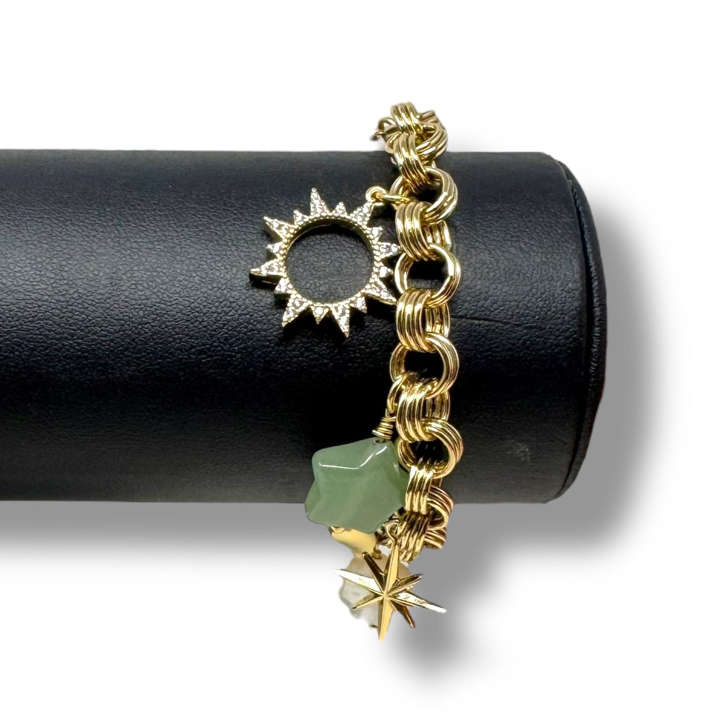 Gold Tone Fem Icon Charm Bracelet By Luna Norte