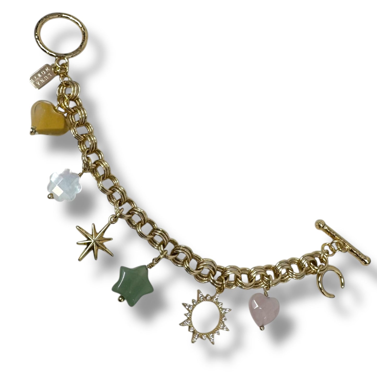 Gold Tone Fem Icon Charm Bracelet By Luna Norte