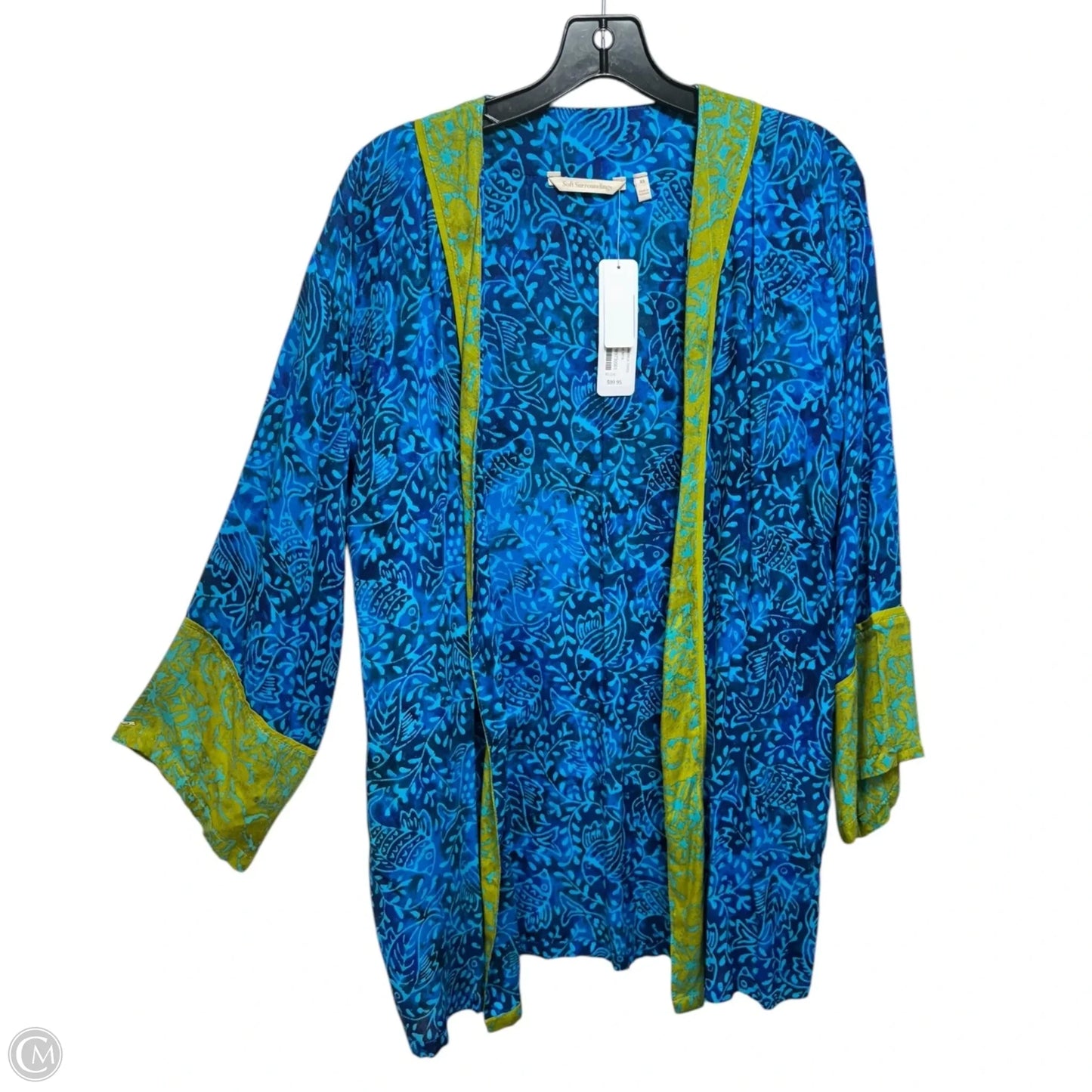 Kimono By Soft Surroundings In Blue & Green, Size: Xs