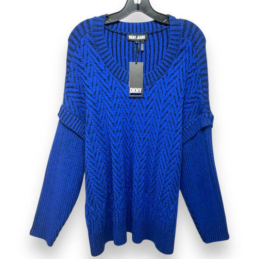 Sweater By Dkny In Blue, Size: 2x