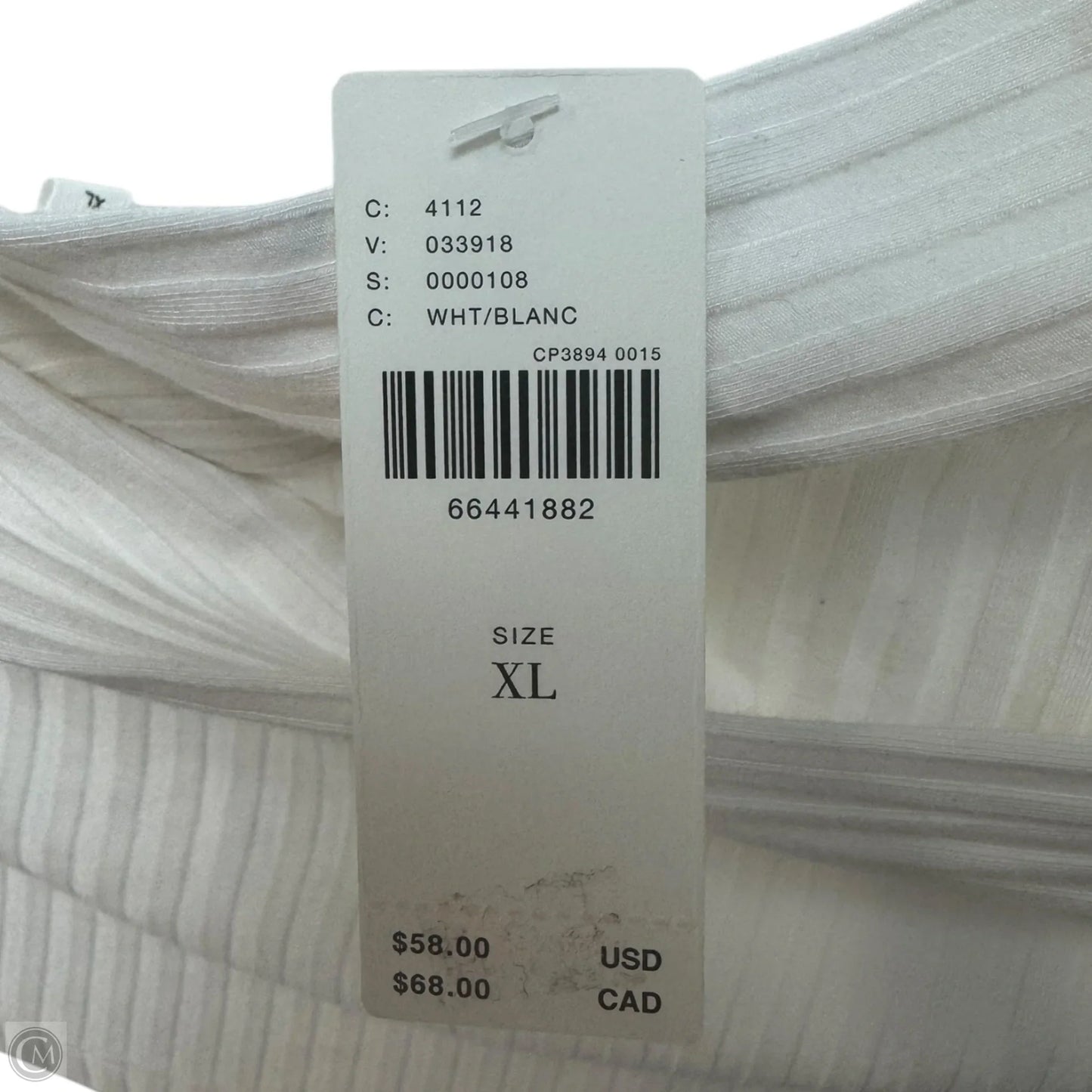 Ribbed Cross Neck Halter Tank By Anthropologie In Cream, Size: XL