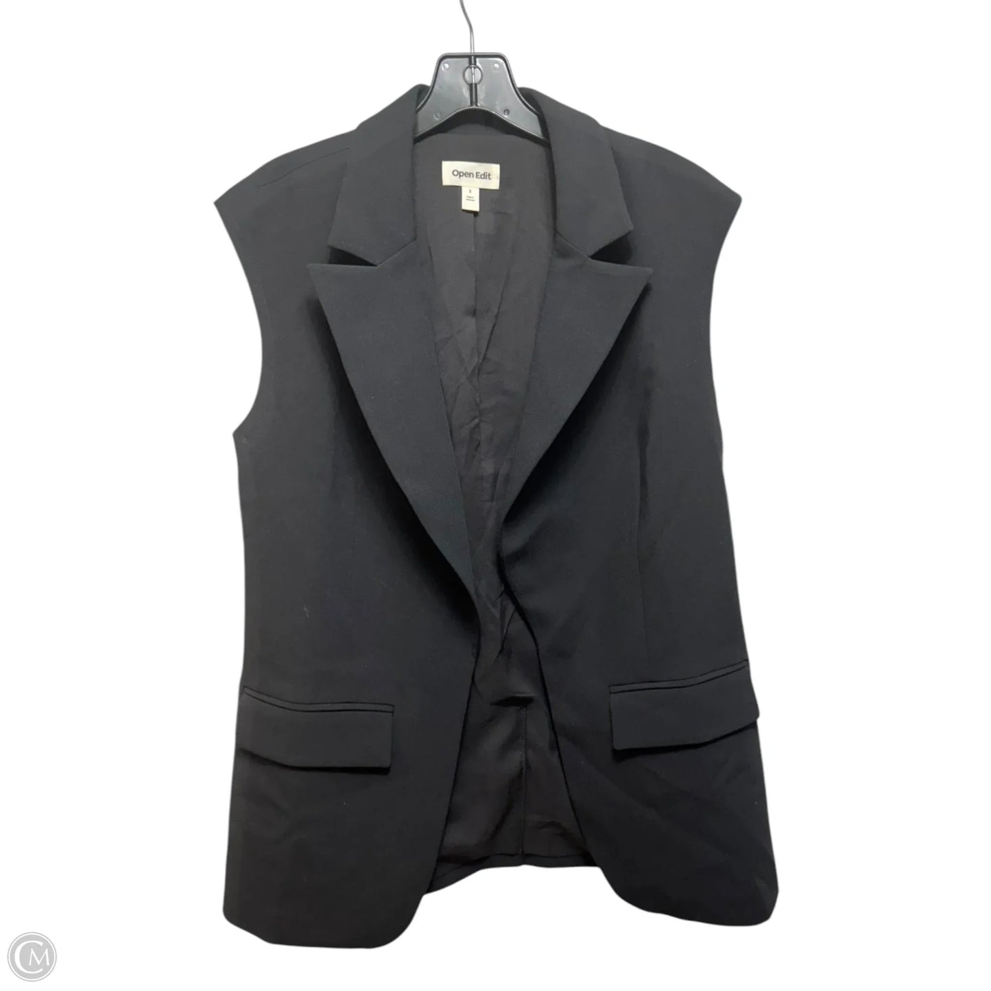 Longline Raw Shoulder Vest By Open Edit In Black, Size: S