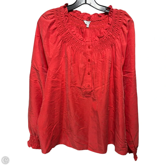 Top Long Sleeve By Crown And Ivy In Red, Size: Xl