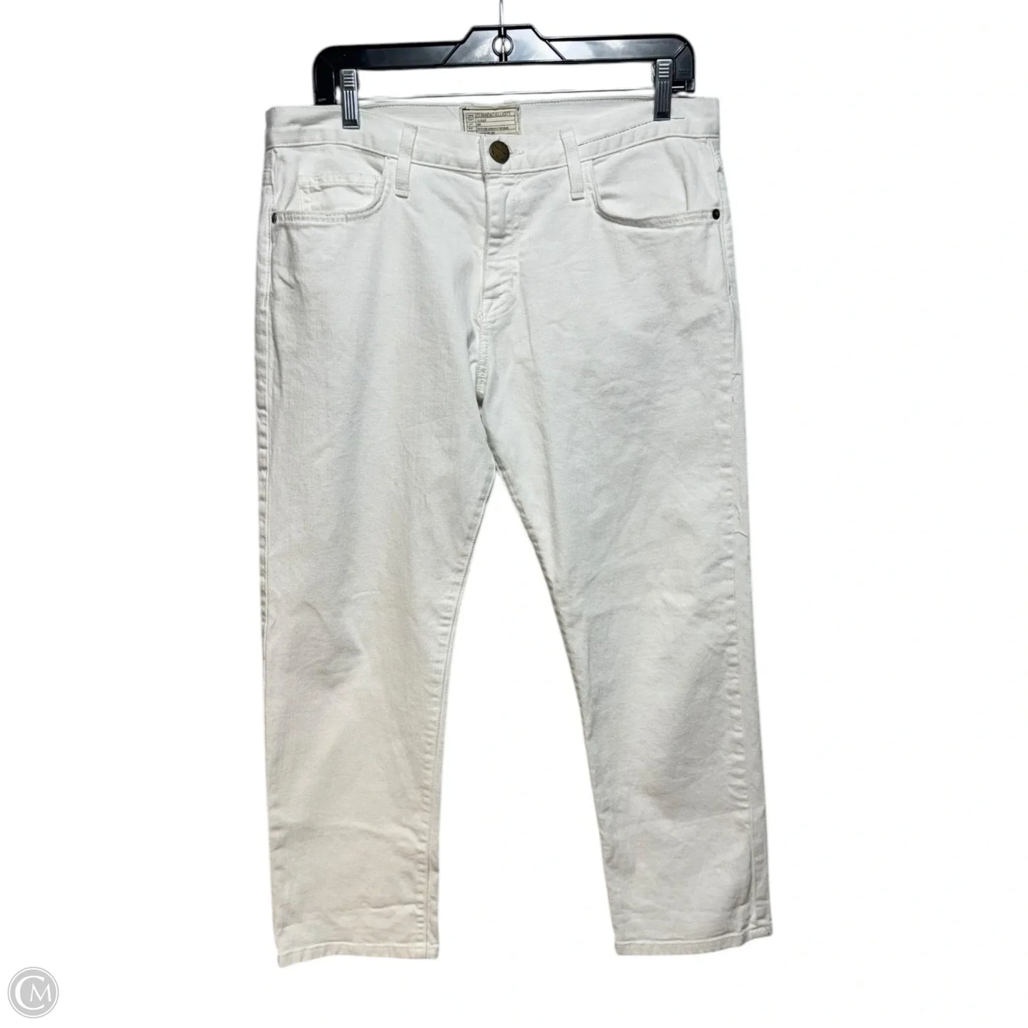 Jeans Boyfriend By Current/elliott In White Denim, Size: 6