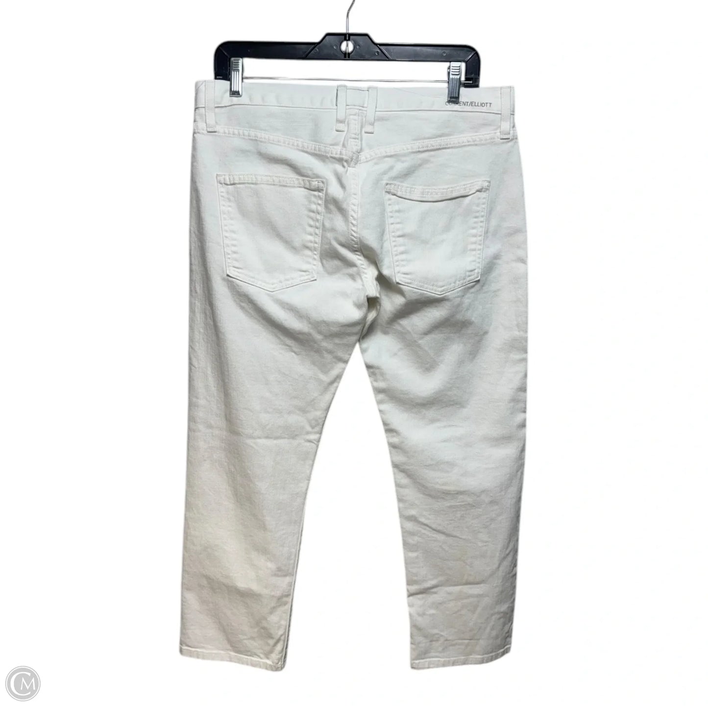 Jeans Boyfriend By Current/elliott In White Denim, Size: 6