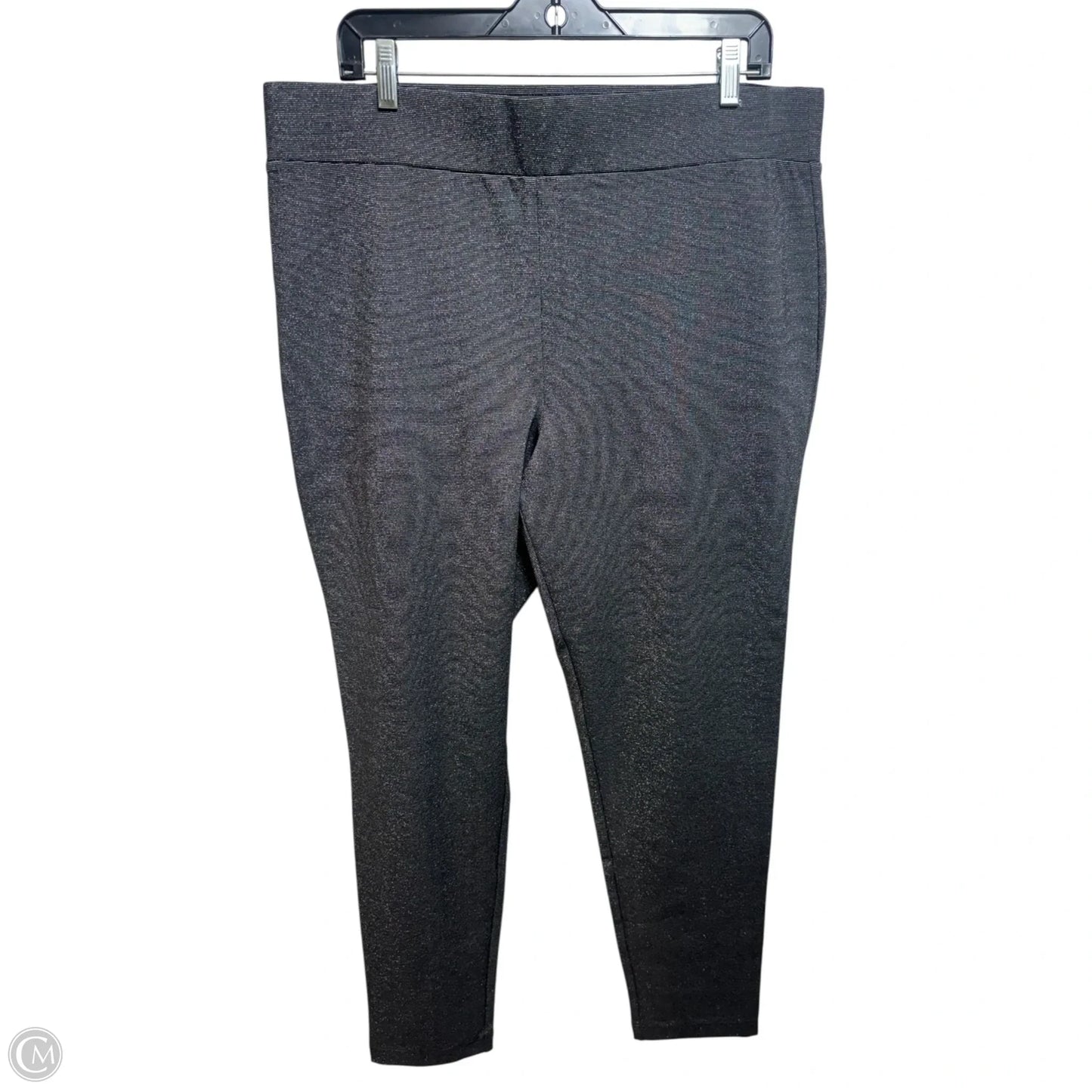 Pants Leggings By Loft In Black & Silver, Size: Xxl