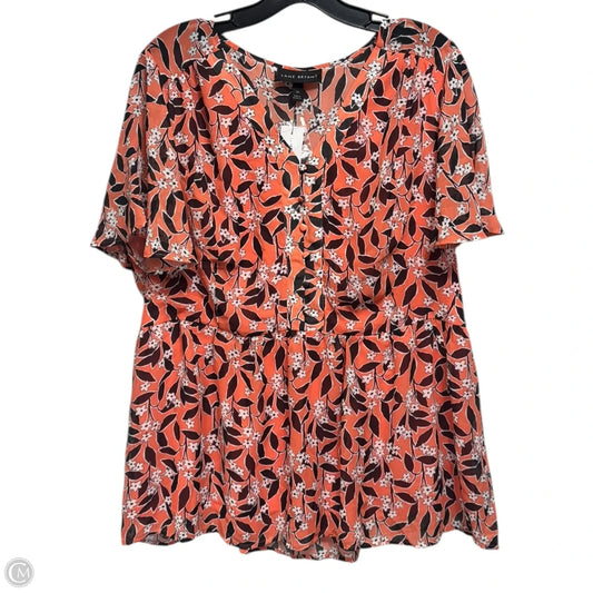 Top Short Sleeve By Lane Bryant In Floral Print, Size: 16