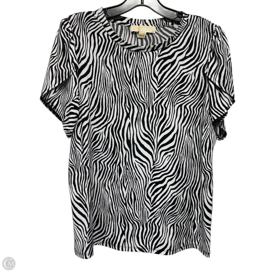 Top Short Sleeve By Michael By Michael Kors In Animal Print, Size: M