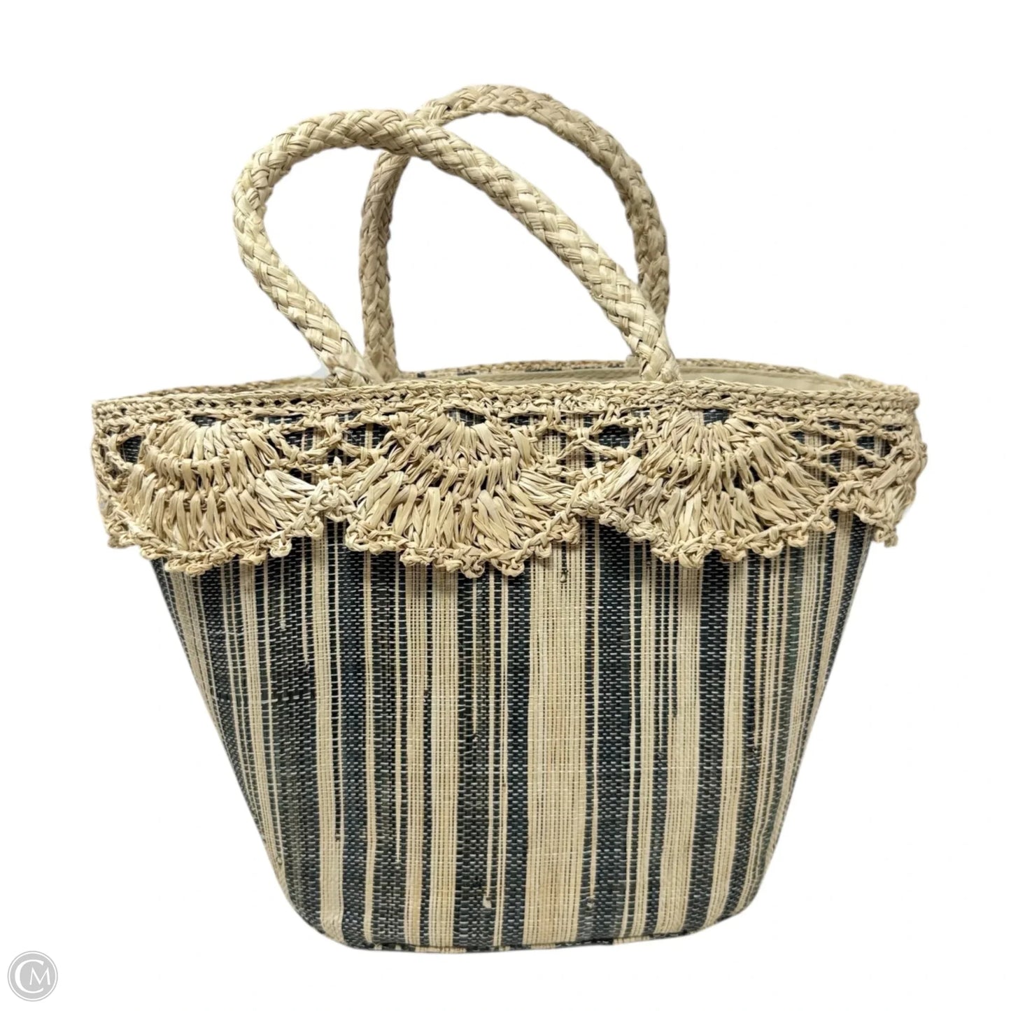 Raffia Bucket Tote By Tropika By Kultura, Size: Small