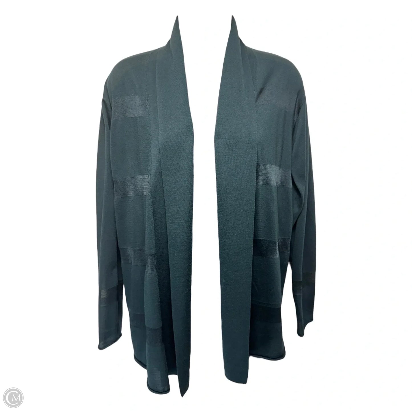 Silk Blend Sweater Cardigan Designer By Lafayette 148 In Green, Size: S