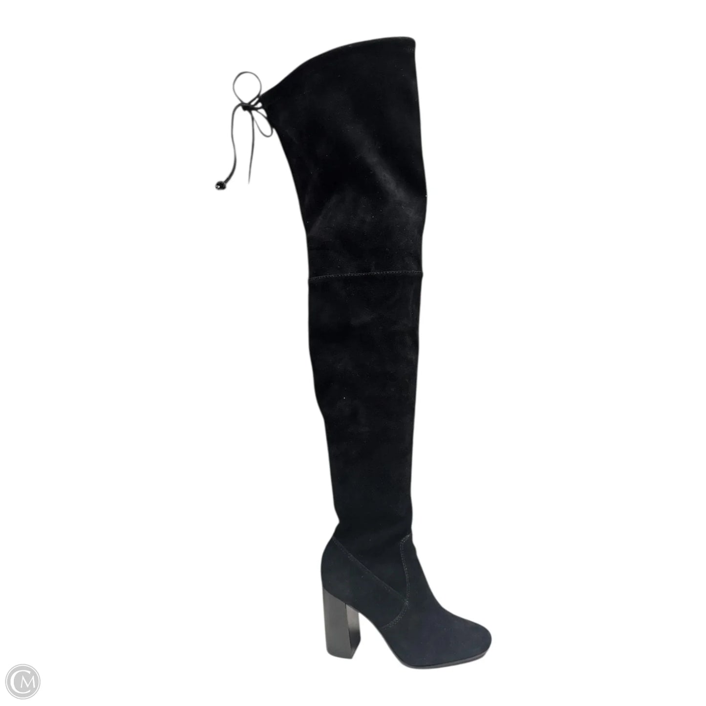 Julia Thigh High Suede Boots Designer By Frye In Black, Size: 5.5