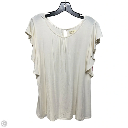 Top Short Sleeve By Matilda Jane In Cream, Size: M