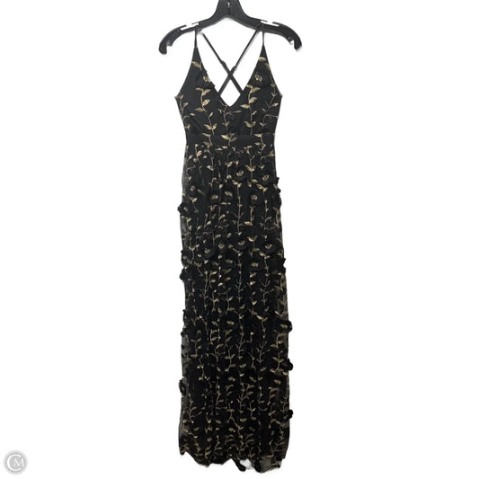 Dress Party Long By Altard State In Black & Gold, Size: S
