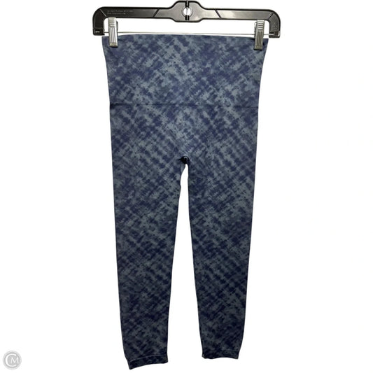 Athletic Leggings Capris By Spanx In Blue & Grey, Size: M