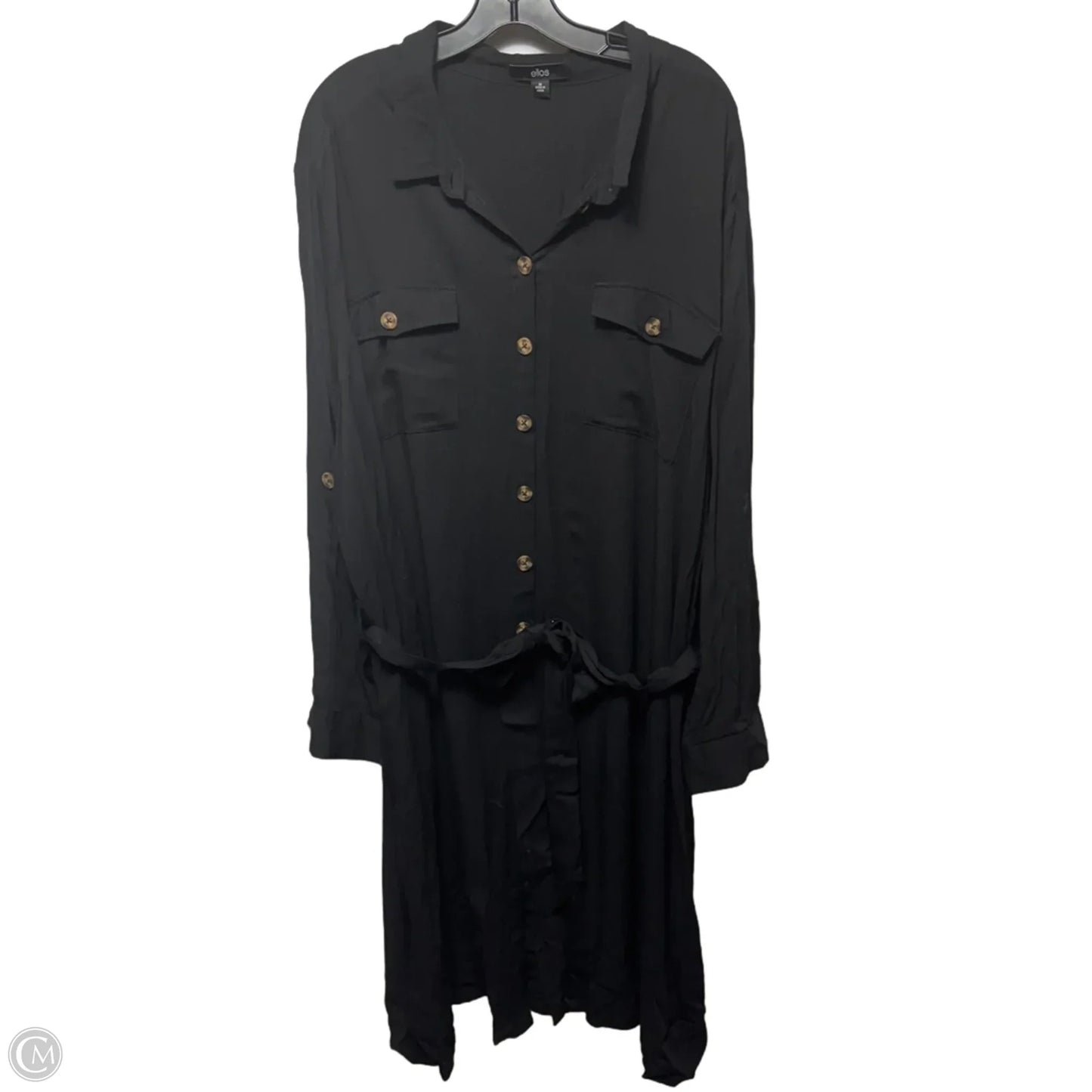 Dress Casual Midi By Ellos In Black, Size: 28