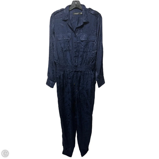 Paisley Jumpsuit By Lauren By Ralph Lauren In Navy, Size: 4