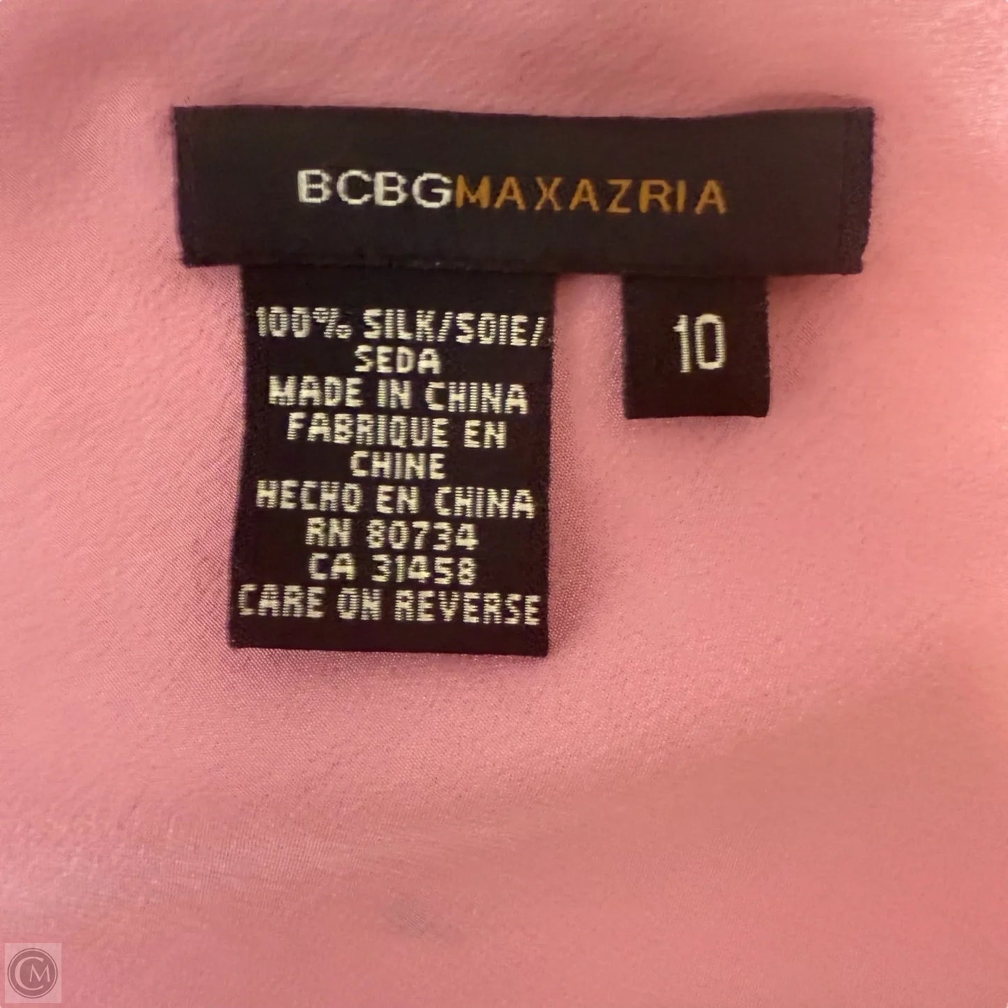 Silk Bias Cut Split Sleeve Midi Dress By BCBGMaxazria In Pink, Size: 10