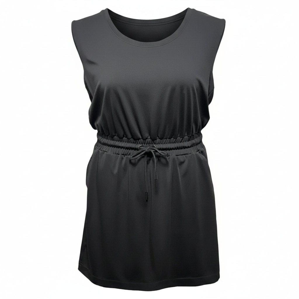 Luvstretch Drawstring Pocket Dress By Lou And Grey In Black, Size: XS