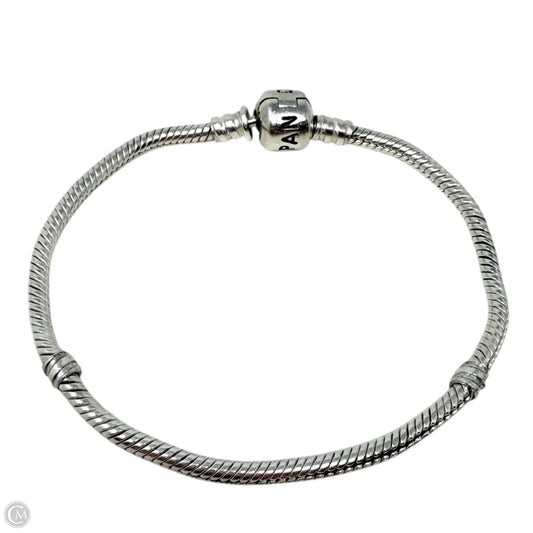 Sterling silver Moments Barrel Clasp Snake Chain Bracelet  By Pandora