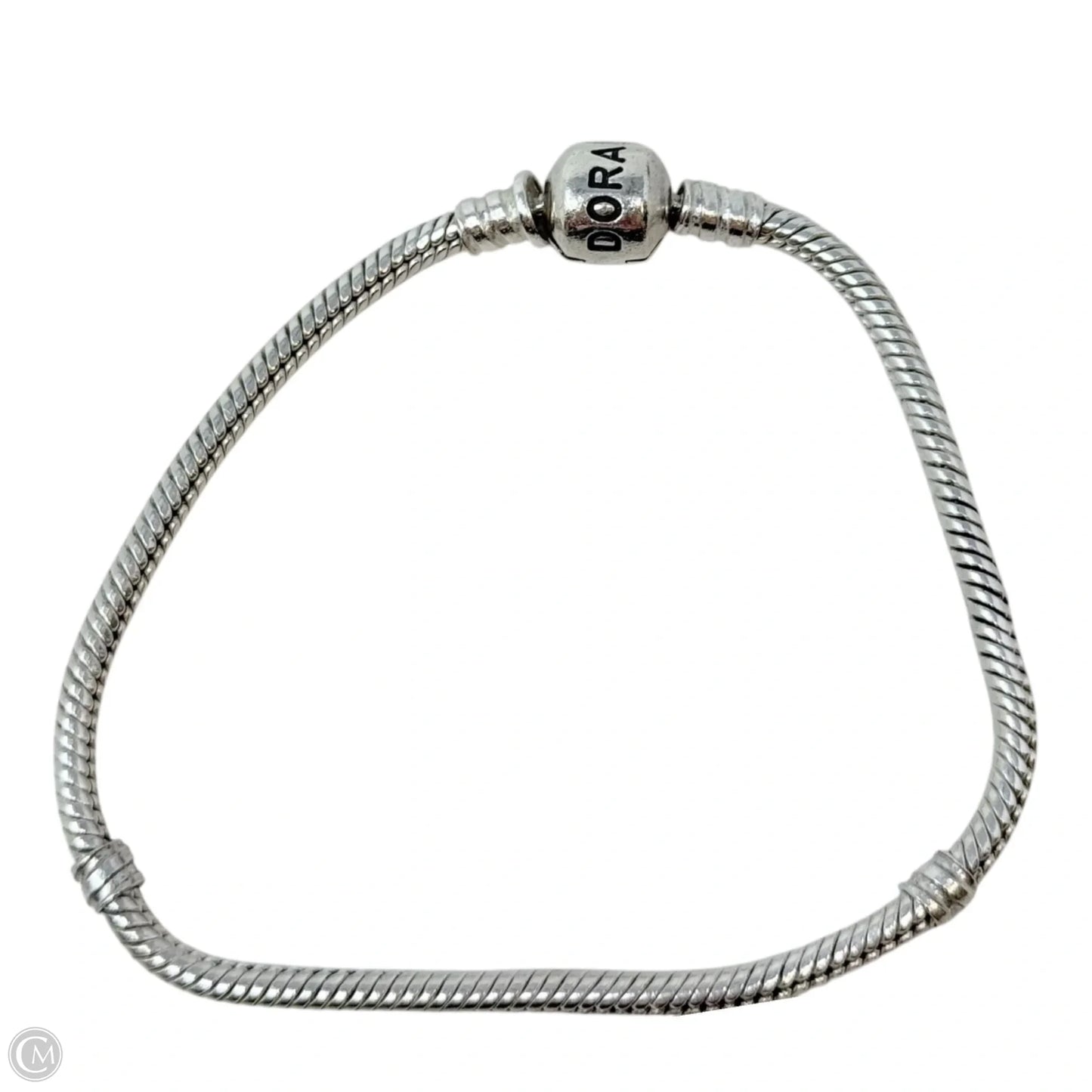 Sterling silver Moments Barrel Clasp Snake Chain Bracelet  By Pandora