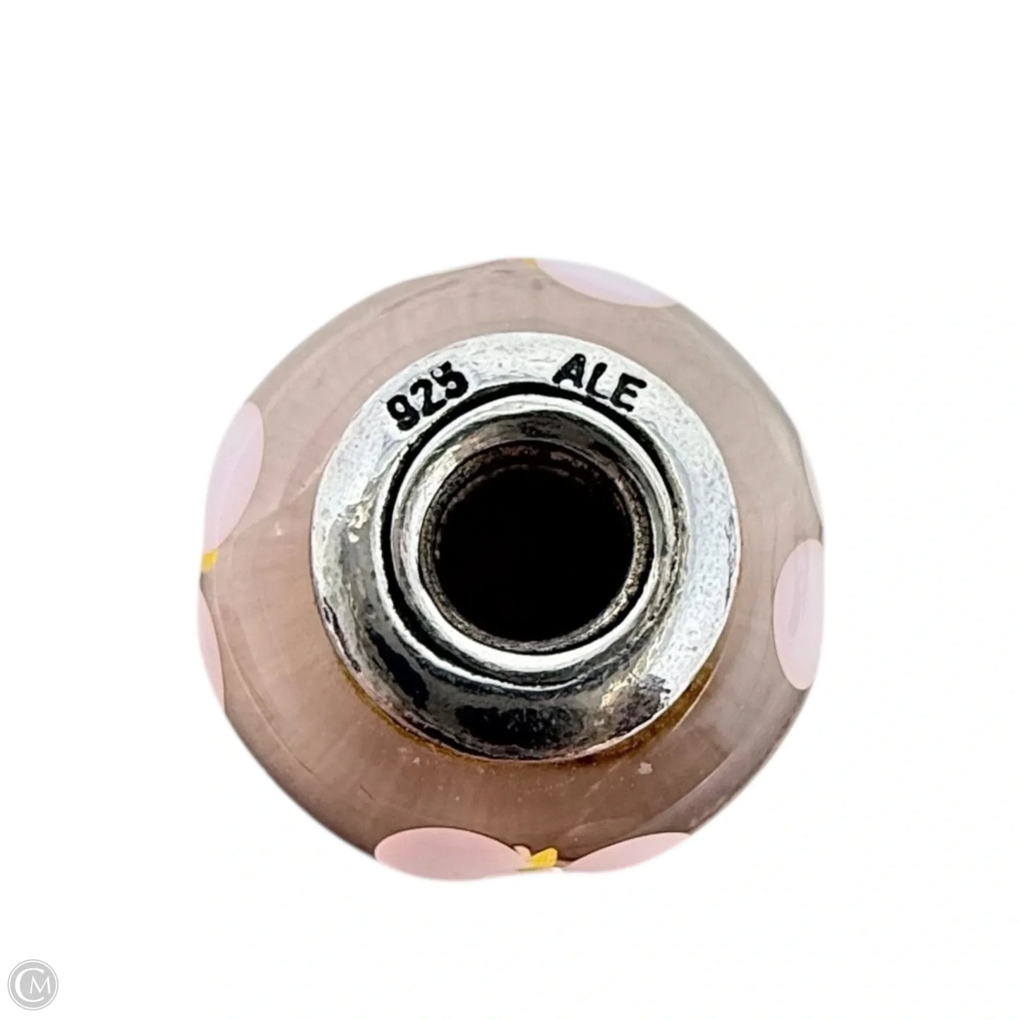 Sterling Silver & Murano Glass Pink Flower Daisy Bracelet Charm By Pandora