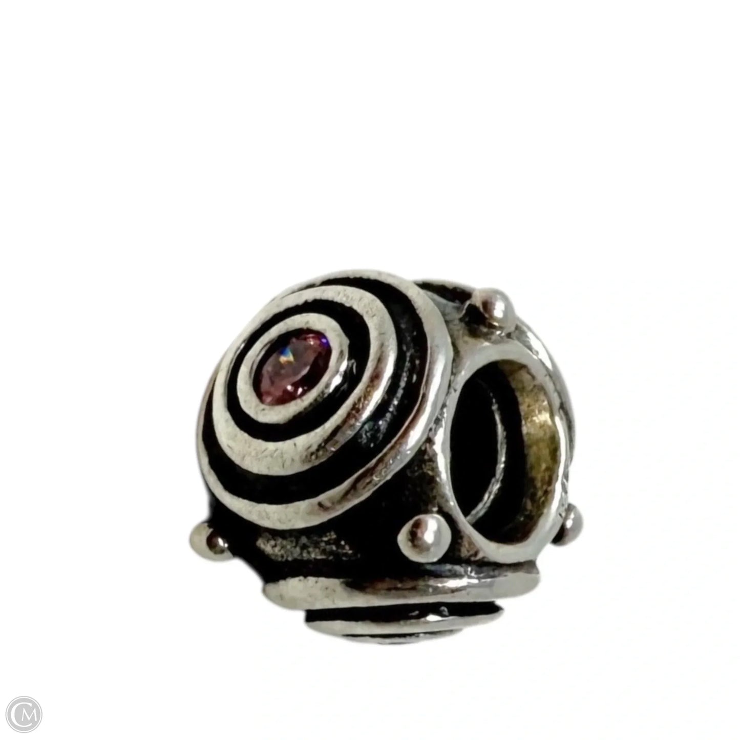 Sterling Silver & Pink CZ Crop Circles Bracelet Charm By Pandora