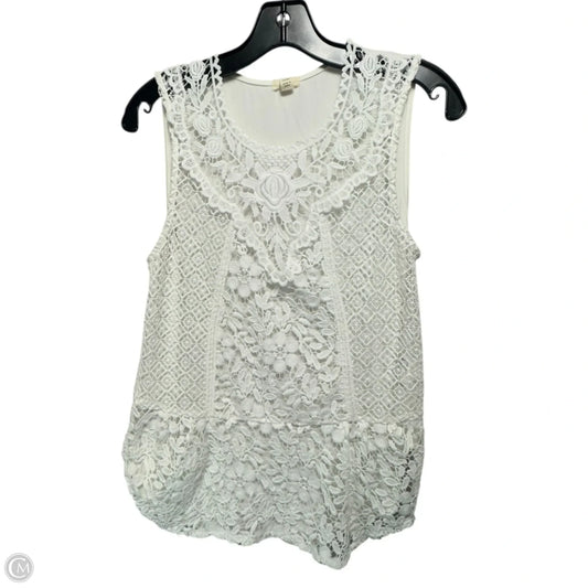 Top Sleeveless By Tiny In White, Size: Xs