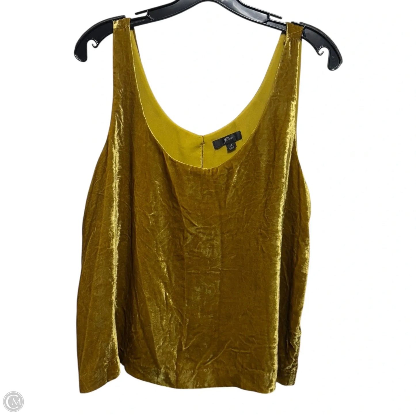 Top Sleeveless By J. Crew In Gold, Size: 14
