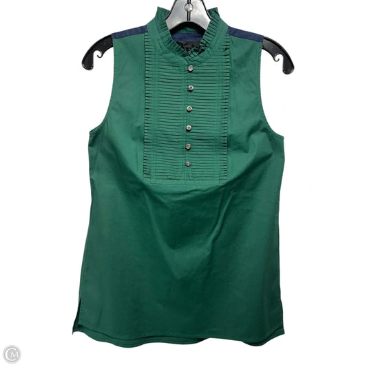 Top Sleeveless By J. Crew In Green, Size: 2