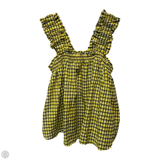 Top Sleeveless By Barbour In Plaid Pattern, Size: 10