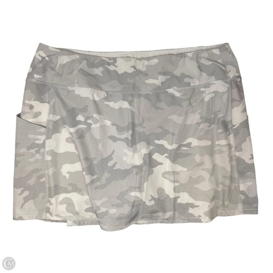Athletic Skort By Avia In Camouflage Print, Size: 2x