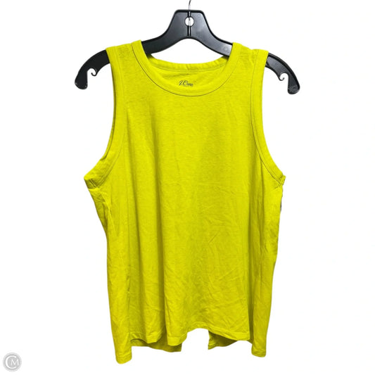 Split Back Athletic Tank Top By J. Crew In Yellow, Size: M