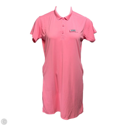 Tidal Tee Polo Dress Athletic Dress By Columbia In Pink, Size: L