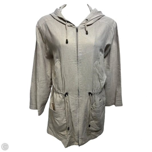 Metallic Linen Blend Jacket By J. Jill In Beige, Size: Xl
