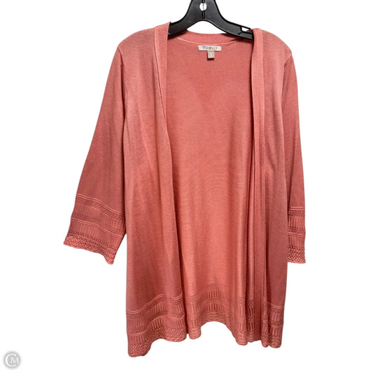 Sweater Cardigan By Roz And Ali In Pink, Size: 3x