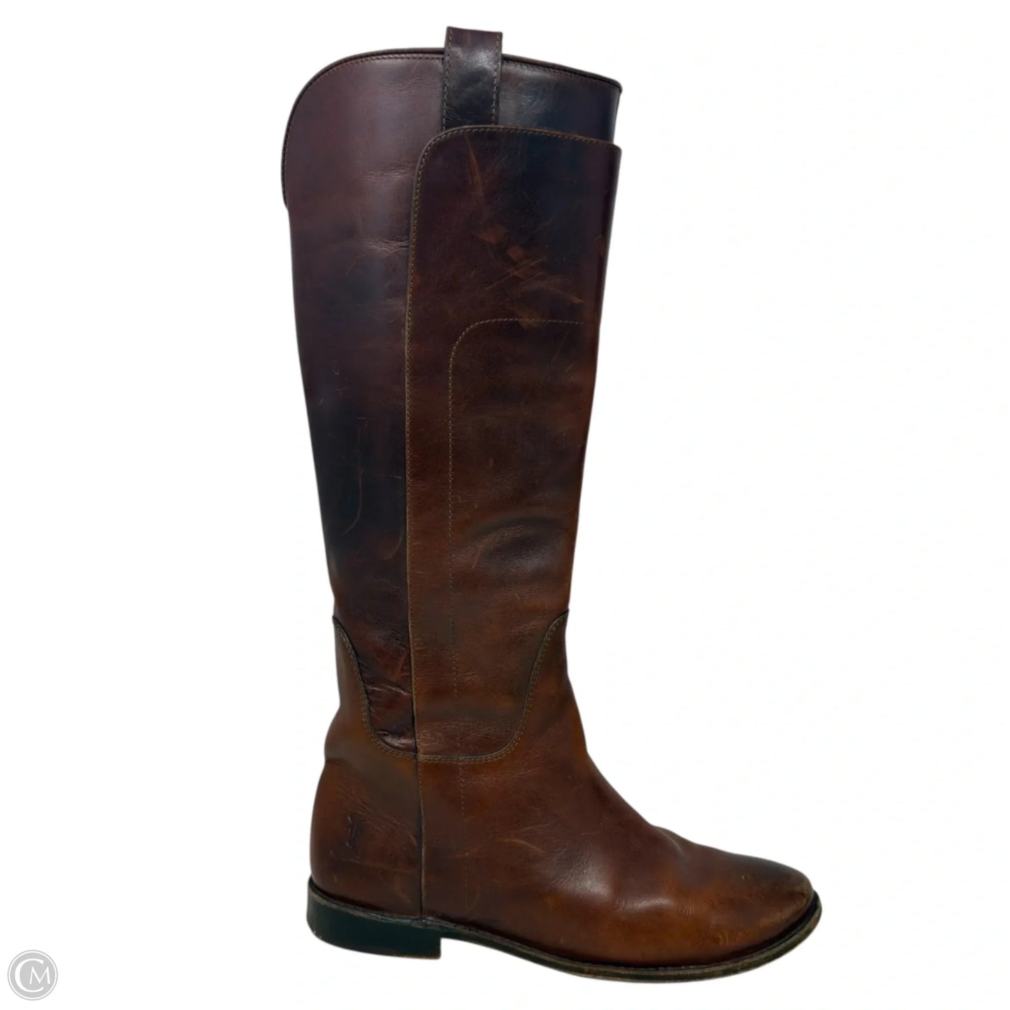 Paige Leather Riding Boots Designer By Frye In Brown, Size: 7.5