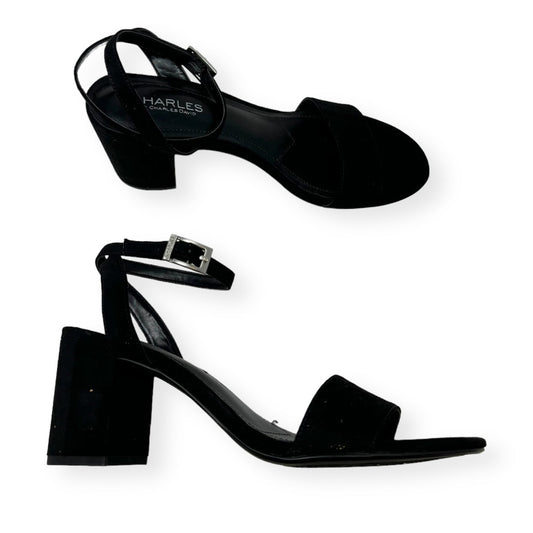 Black Shoes Heels Block Charles By Charles David, Size 8.5
