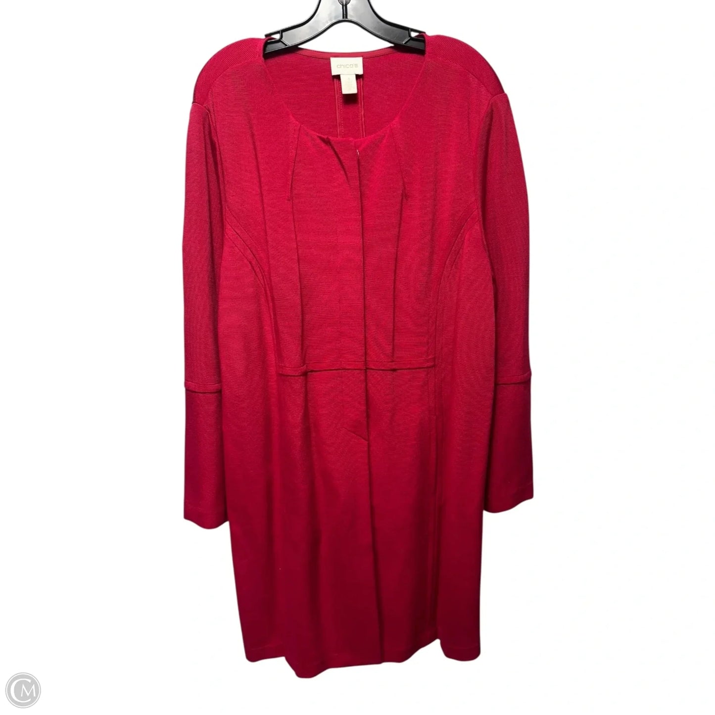 Knit Coat By Chicos In Red, Size: Xl