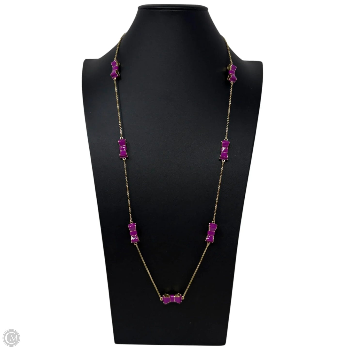 Take A Bow Enamel Bow Station Necklace Designer By Kate Spade