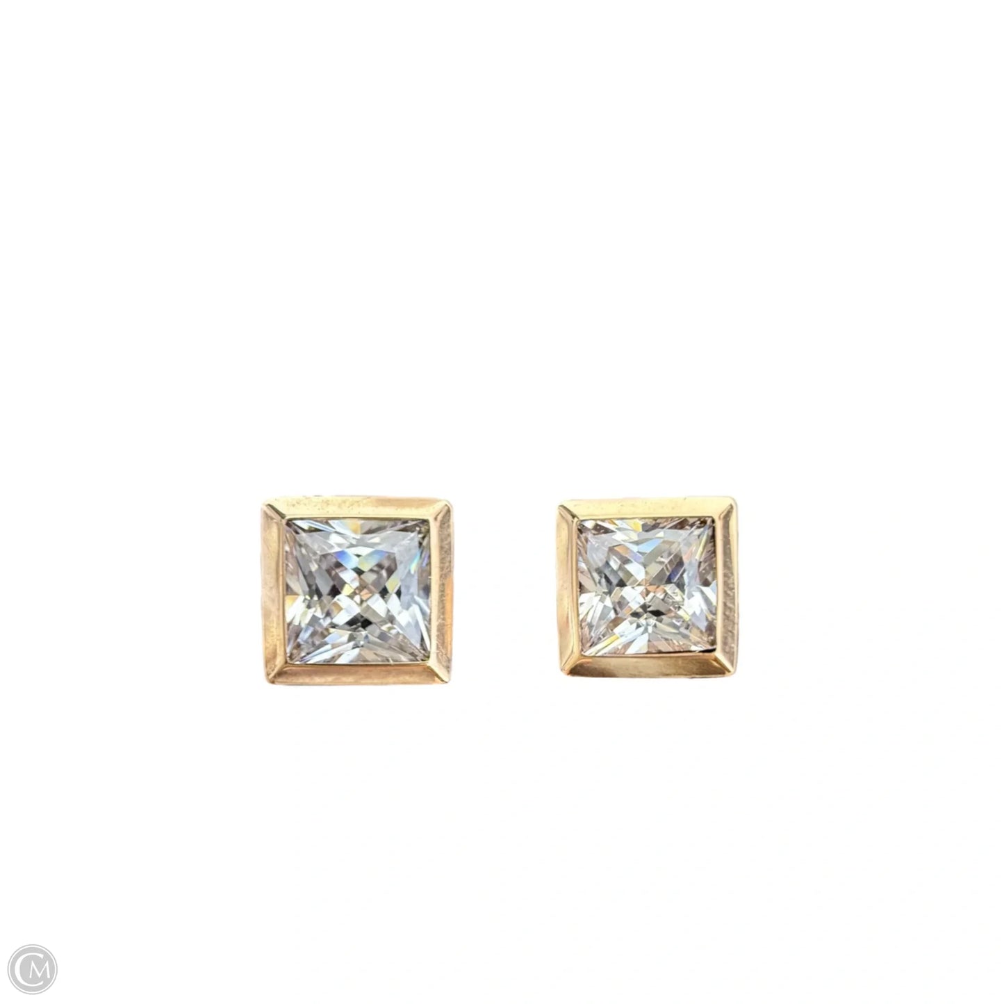 Rose Gold Tone Square CZ Stud Earrings By Michael By Michael Kors