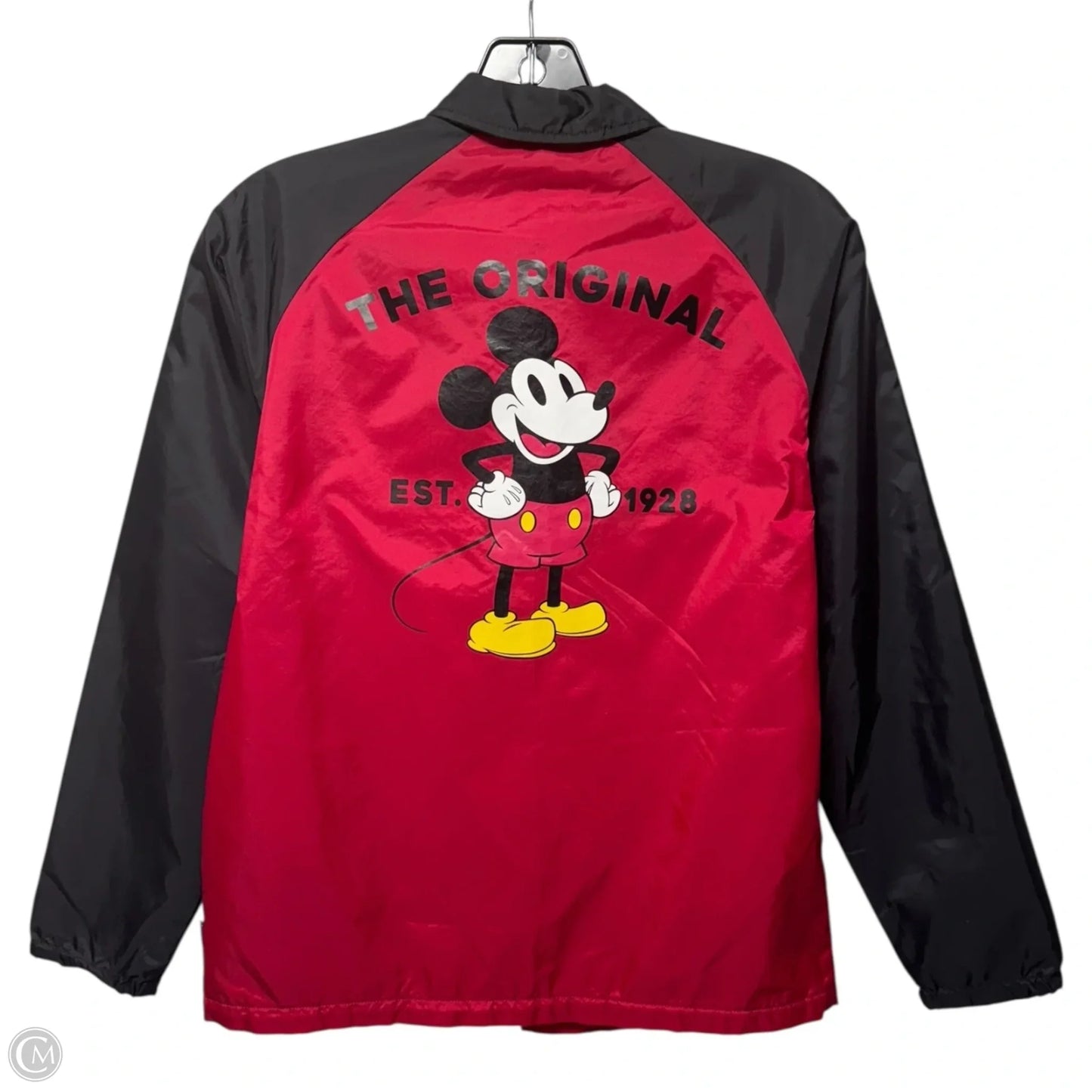 Jacket Windbreaker By Vans X Disney In Black & Red, Size: M