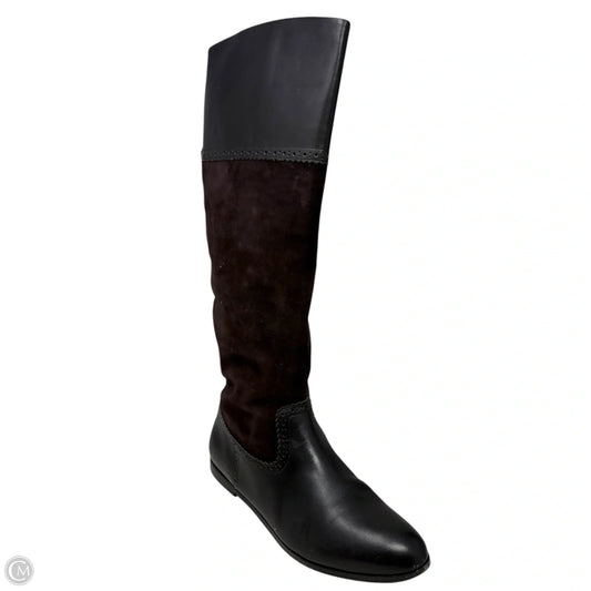 Leather Knee High Boots By Brooks Brothers In Brown, Size: 8