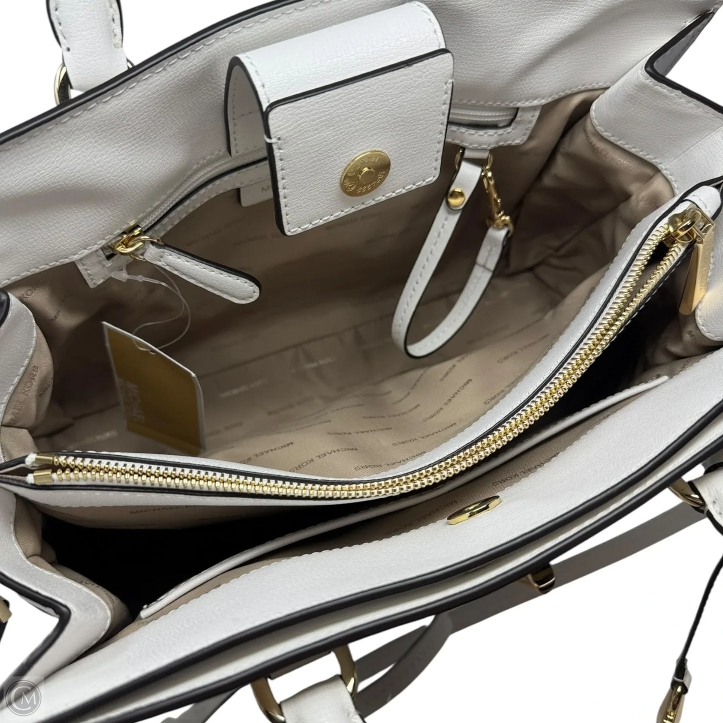 Sylvie Studded Handbag Leather By Michael By Michael Kors, Size: Medium