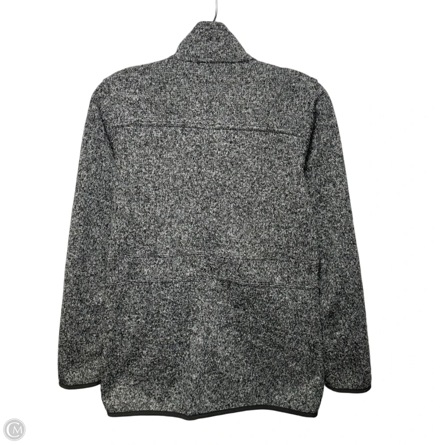 Jacket Fleece By Eddie Bauer In Black & Grey, Size: Xs