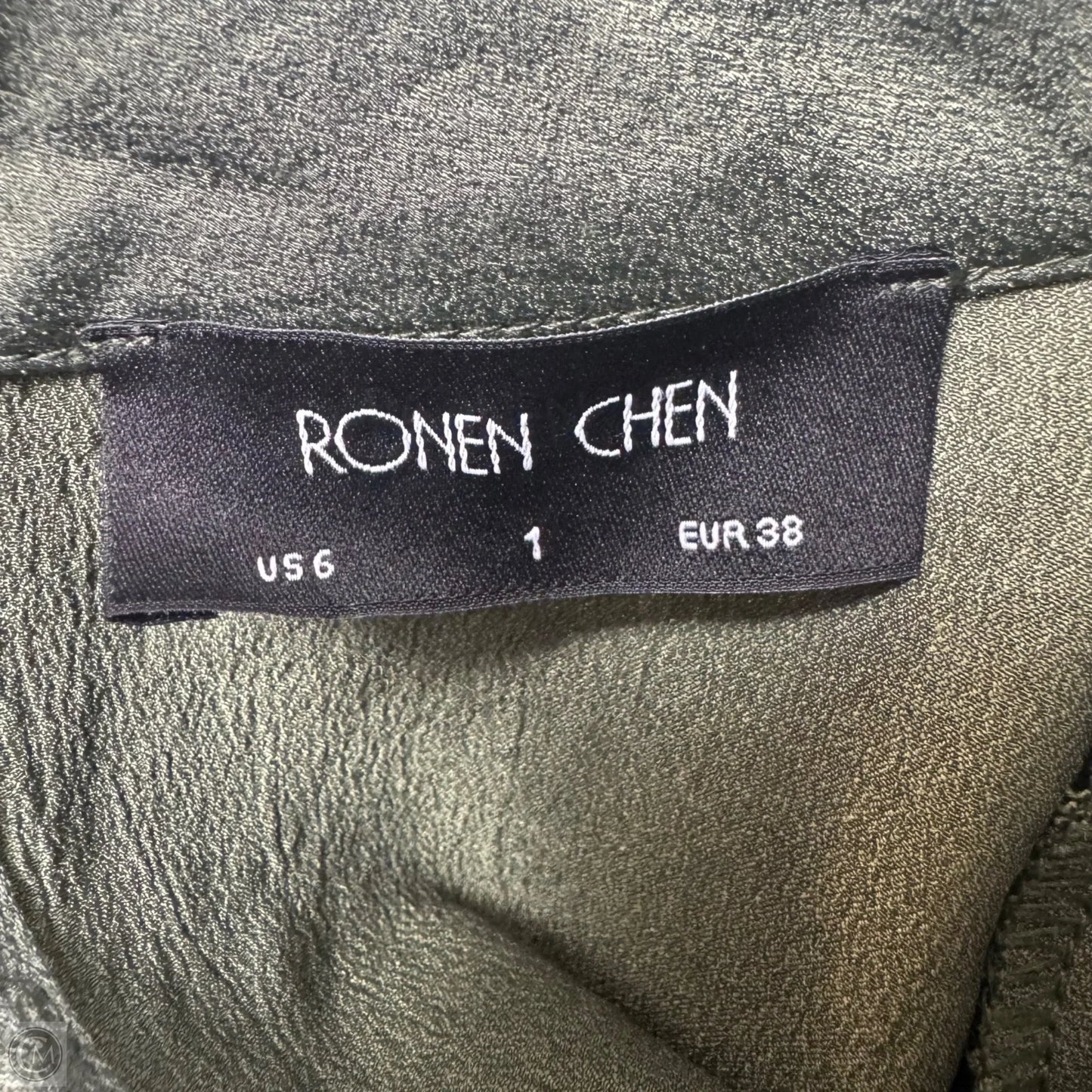 Belted Tunic Mini Dress By Ronen Chen In Green, Size: 6