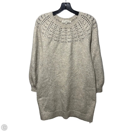 Dress Sweater By Loft In Cream, Size: M